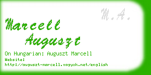 marcell auguszt business card